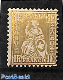 1Fr. Gold, Stamp out of set