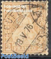 2c bright redbrown, Stamp out of set