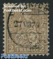 2c, Light Yellowish Brown, Stamp out of set