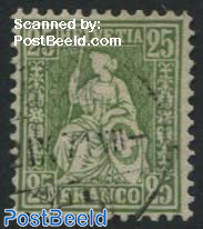 25c, Yellow Green, Stamp out of set
