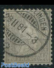 40c, Olive-grey, used