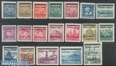 Bohemia And Moravia 1940 Stamps Complete Set MNH - Catalogue #38-41, Unmounted Mint, Clear Brands