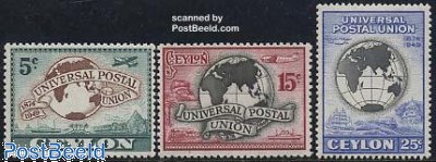 Ceylon: 75th Anniversary of the Universal Postal Union (UPU) Issue