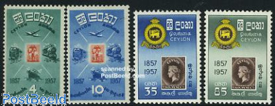 Sri Lanka 1957 Stamp Centenary Commemorative Set