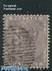 6p Purpleviolet, Queen Victoria