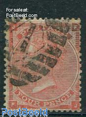 4p Brownred, Queen Victoria