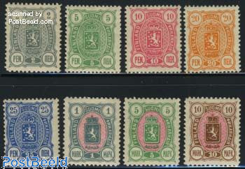 SUOMI FINLAND セット2005記念 FINLAND #129 (111) 25p Lion, wmk, used, scarcer and VF, Scott