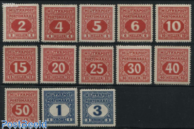 Bosnia and Herzegovina 1916 Military Post Postage Due Set