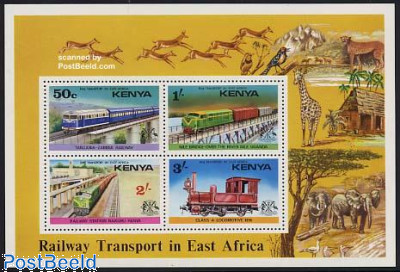Railway Transport in East Africa Souvenir Sheet