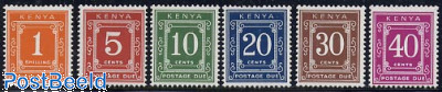 Kenya 1967 Postage Due Set