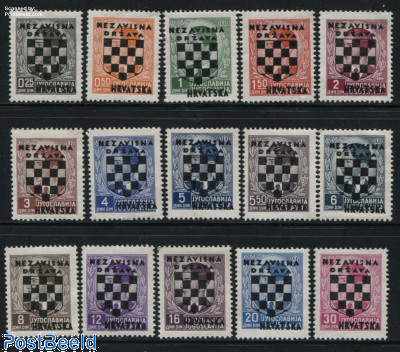 Croatia 1941 Independent State Coat of Arms Definitive Set