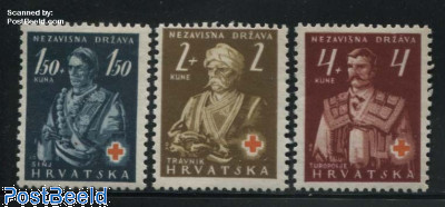 Croatia 1941 Red Cross Semi-Postal Issue