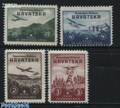 Croatian Model Aeroplanes Semi-Postal Set