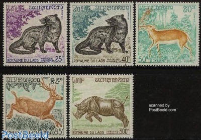 Stamp 1971, Laos Wild animals 5v, 1971 - Collecting Stamps ...
