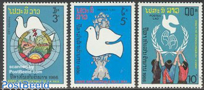 Int. year of peace 3v