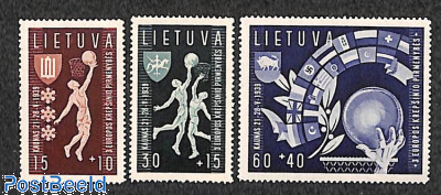 Lithuania 1939 European Basketball Championship Semi-Postal Set