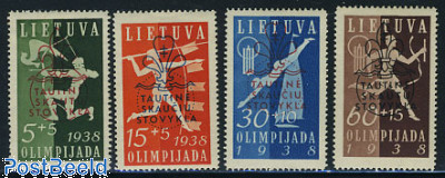 Lithuania 1938 National Scout Camp Surcharges