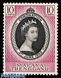 Malaya, Trengganu 1953 Queen Elizabeth II Coronation