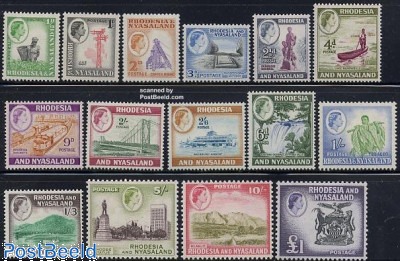 Prophila Collection 25 Francobolli Diversi Rhodesia E Nyasaland - Originali E Non Gommellati Per Collezionisti