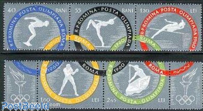 Stamps from Romania with the theme Olympic Games