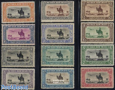 Sudan 1931 Airmail Definitive Set, Camel and Airplane