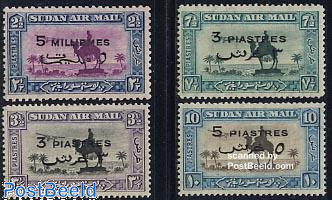 Sudan 1938 Airmail Overprints Set of 4