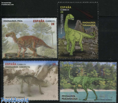 Dinosaurs 4v (1v 3D on plastic)