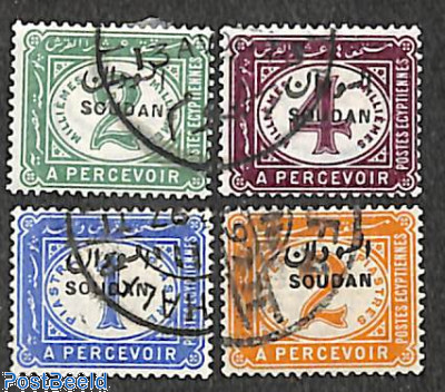 Sudan 1897 Postage Due Set of Four