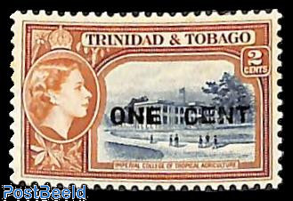 Trinidad and Tobago 1956 Queen Elizabeth II Imperial College Overprint