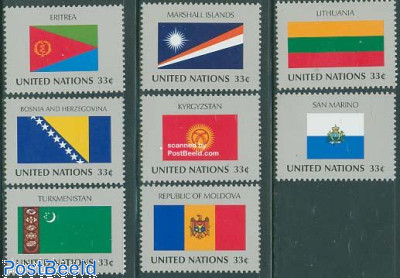 Stamps from United Nations, New York with the theme Flags