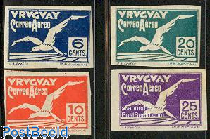 Uruguay 1926 Airmail Imperforate Set