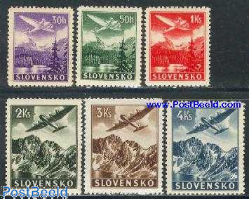 Slovakia 1939 Airmail Definitive Set