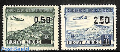 Airmail overprints 2v