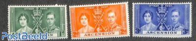 Coronation of George VI 3v