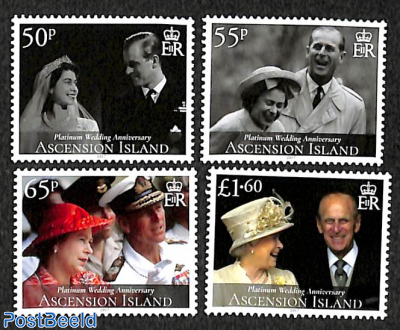 Queen Elizabeth II, Platinum Wedding Anniversary 4v