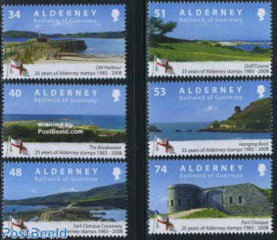25 Years of Alderney stamps 6v