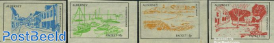 Alderney Parcel delivery stamps, Views 4v