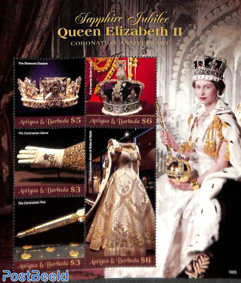 Queen Elizabeth II Sapphire Jubilee 5v m/s