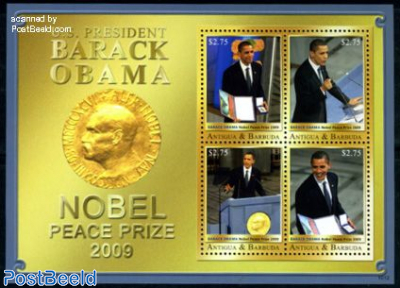 Nobel Peace prize to Barack Obama 4v m/s