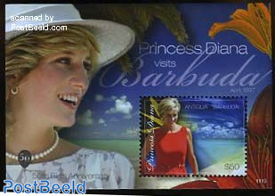 Princess Diana visits Barbuda s/s