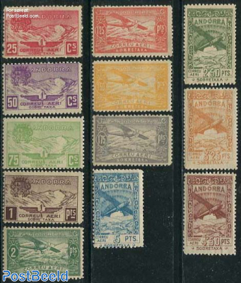 Unissued airmail stamps 12v