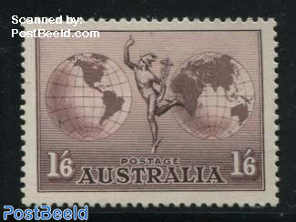 Airmail definitive with WM 1v (1937)