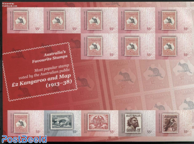 Australias favourite stamps m/s s-a