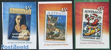 50 Years christmas stamps 3v s-a