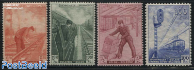 Railway stamps 4v