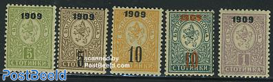 1909 overprints 5v