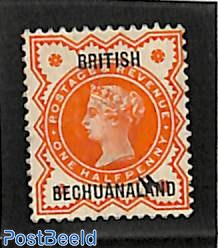 Overrint on british stamp 1v