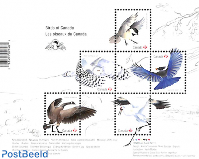 Birds of Canada s/s with overprint Int. Ornithologiccal Congress