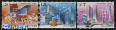 Hong Kong 20 years part of China 3v