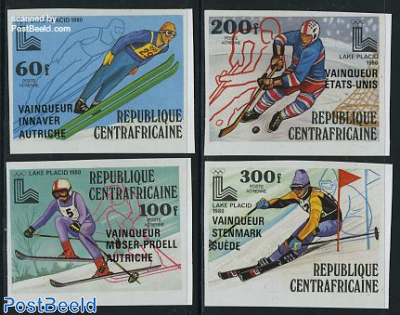 Winter Olympic winners 4v imperforated